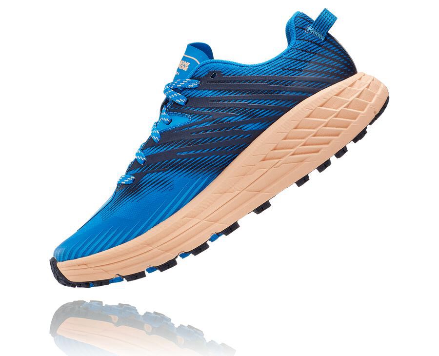 Hoka One One Trail Schoenen Dames - Speedgoat 4 - Blauw - JR1458327